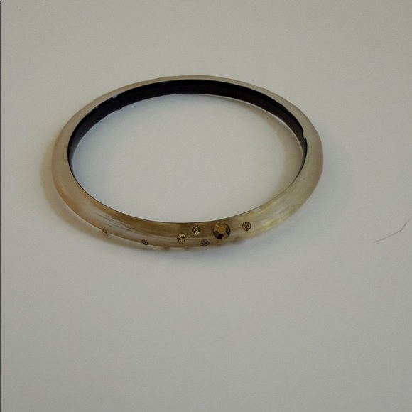 Alexis Bittar Gold Lucite Bracelet with Crystal Accents - Picture 3 of 6